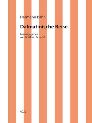 cover image of Hermann Bahr / Dalmatinische Reise